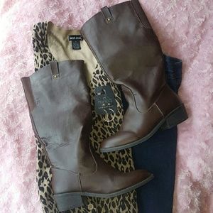 Pink & Pepper Tall Brown Boots 7.5